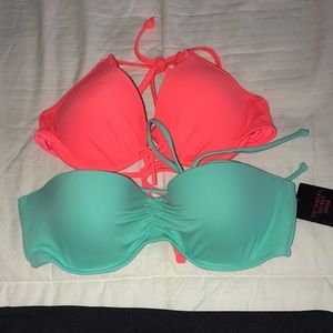 TWO NEW VICTORIAS SECRET BIKINI TOPS AND A BOTTOM